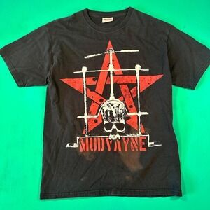 Mudvayne band tee early 2000s vtg faded lightly distressed mudvayne band t shirt